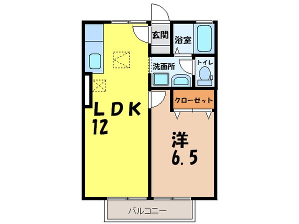 エクレール西三城の物件間取画像